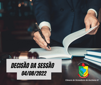 DESTAQUES DA SESSÃO ORDINÁRIA DE 04 DE AGOSTO DE 2022