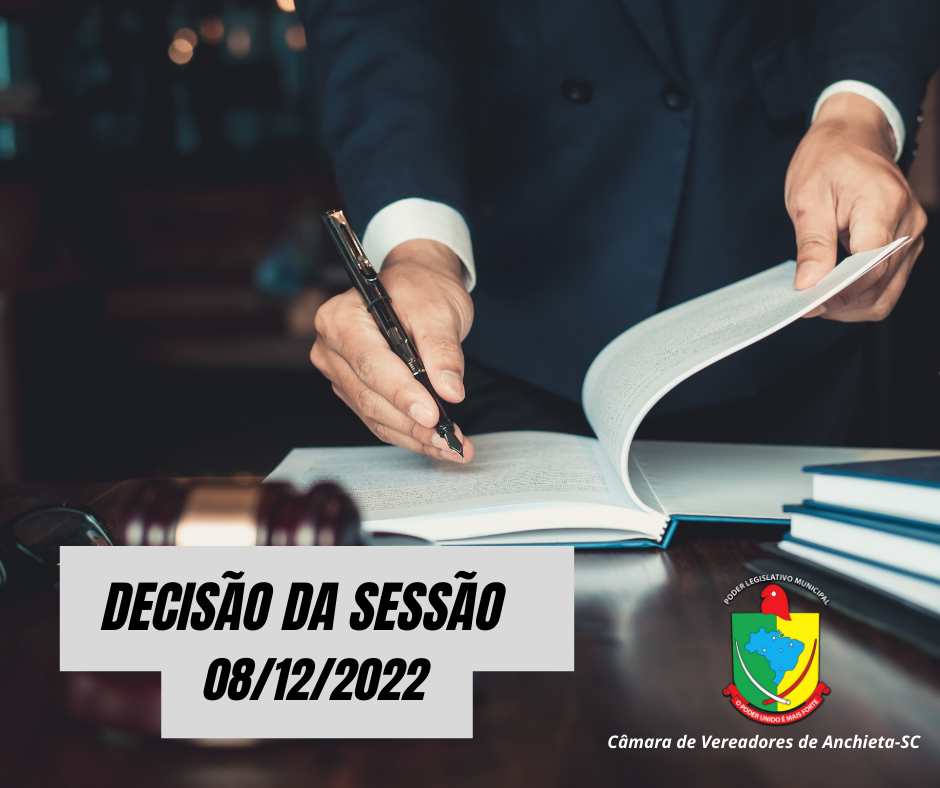 DESTAQUES DA SESSÃO ORDINÁRIA DE 08 DE DEZEMBRO DE 2022.