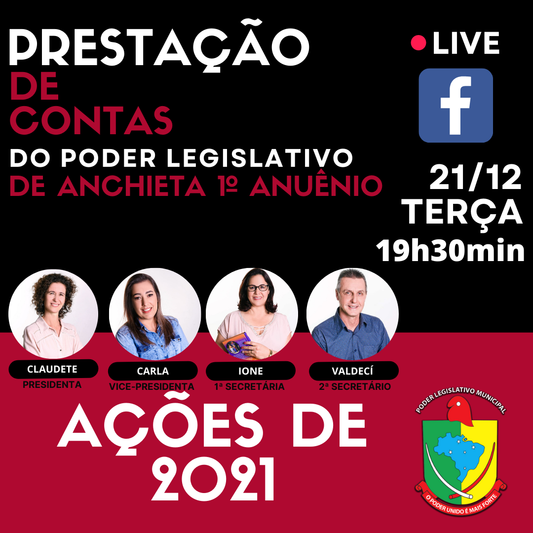 PRESTAÇÃO DE CONTAS DO LEGISLTIVO 1º ANUÊNIO